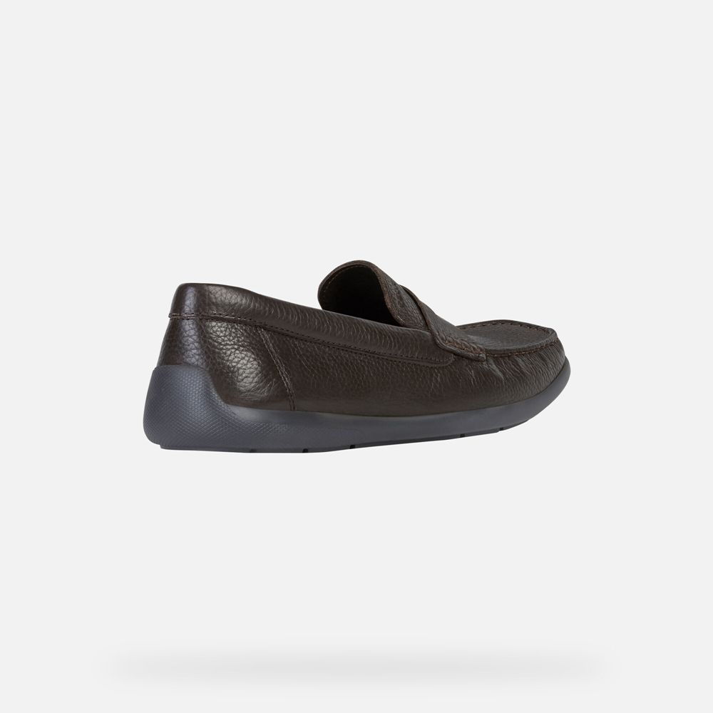 Mocassins Geox Homem Marrom Escuro - Devan - EZOVT0639